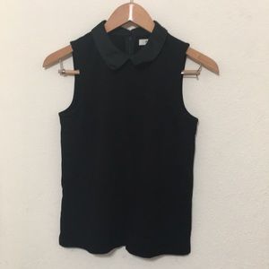 Madewell XS black collared top